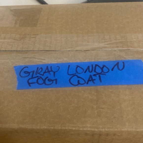 London Fog Gray Wool Blend Coat 16 Button Collared - Picture 6 of 6